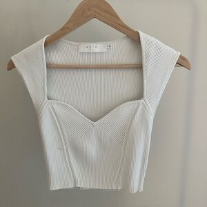 ASTR The Label White Crop Top